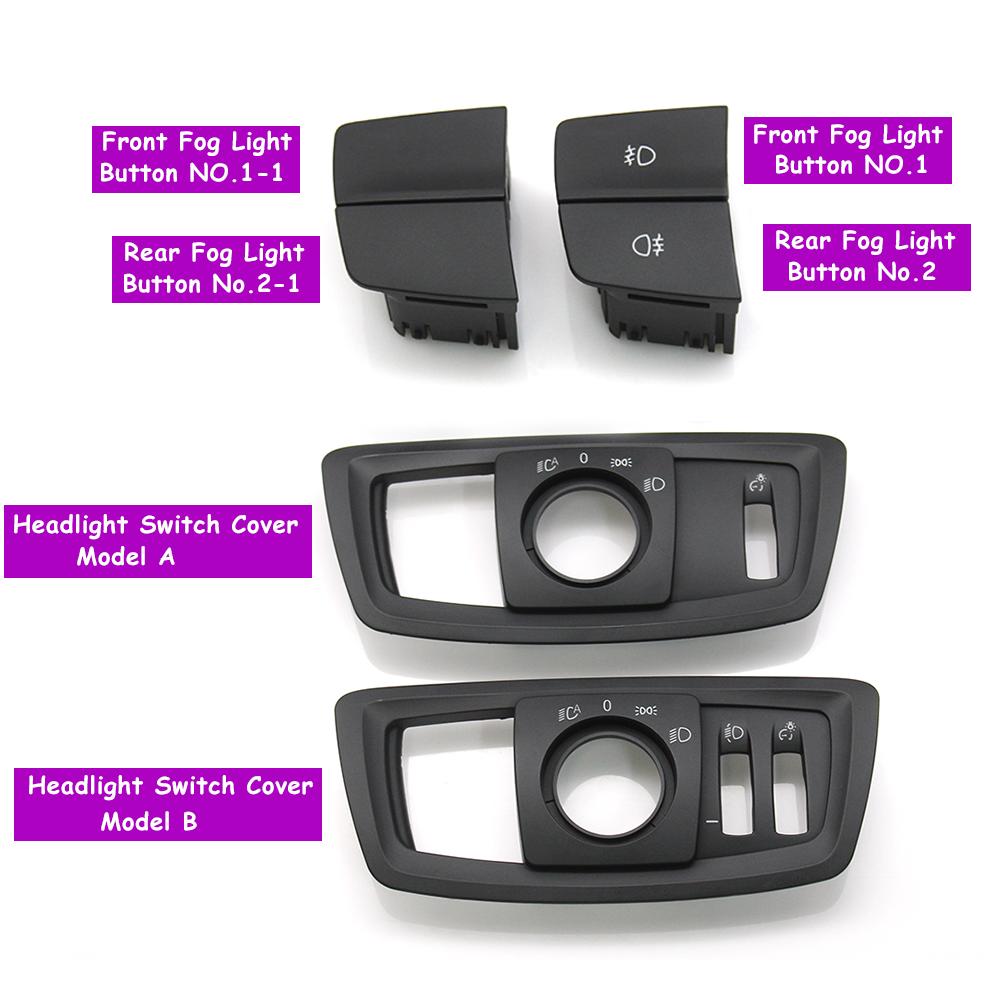 F20 F21 F22 F23 F48 F49 F39 Car Headlight Switch Panel HeadLamp Rotary Front Rear Foglight Button Cover For BMW 1S 2S X1 X2