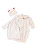 Baby Birth Cherry Coordination Red [ANGELIEBE] Clothes, Newborn, Preparation, 3-piece Set, Underwear, 2-yard All-over, Hat, Pattern, Boys, Girls,