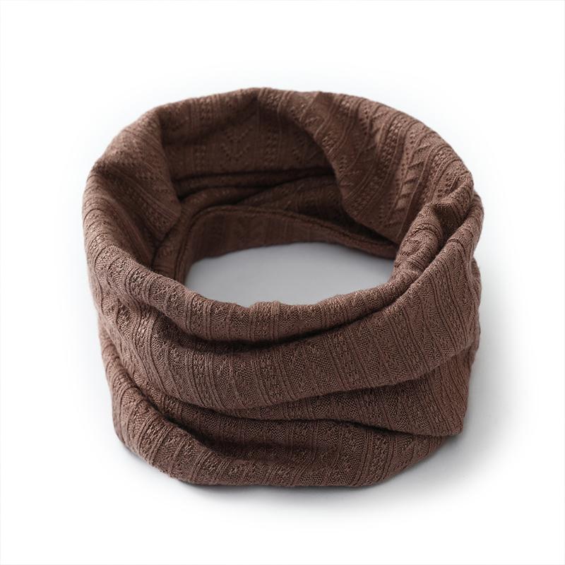 

Women s Winter Wheat Pattern Knit 2-in-1 Neck Warmer Headscarf Multifunctional Thermal Neck Wrap Cold Weather Accessory 30cm кавовий