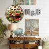 Mid-Century Modern 30x30cm Round Glass Wall Clock with Retro Feel