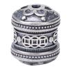 Antique-Finish Vajra Scepter Beads: Color-Preserving Silver Six-Syllable Mantra Spacer for DIY Tibetan Bracelets