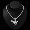Trendy Alloy Dinosaur Skeleton Pendant, Mysterious Retro Style Necklace, Personalized Men's and Women's Fashion Accessories, Versatile