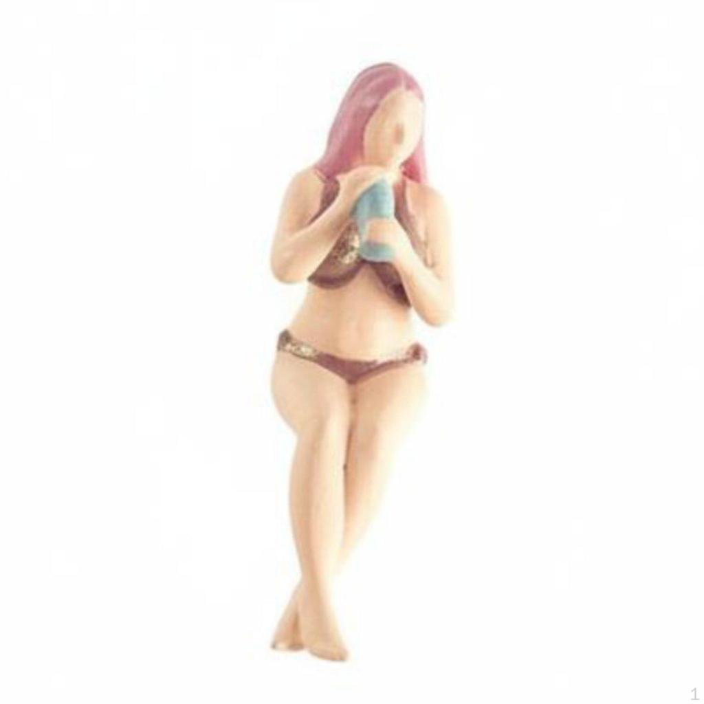 1:64 Scale Female Figure Hand Painted 1/64 Figurine Highly Detailed Swimsuit Girl