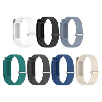 Adjustable Silicone Watchband, Replacement Wrist Strap with Metal Hardware for Daily Use, Exercise, Sleep, and Work
