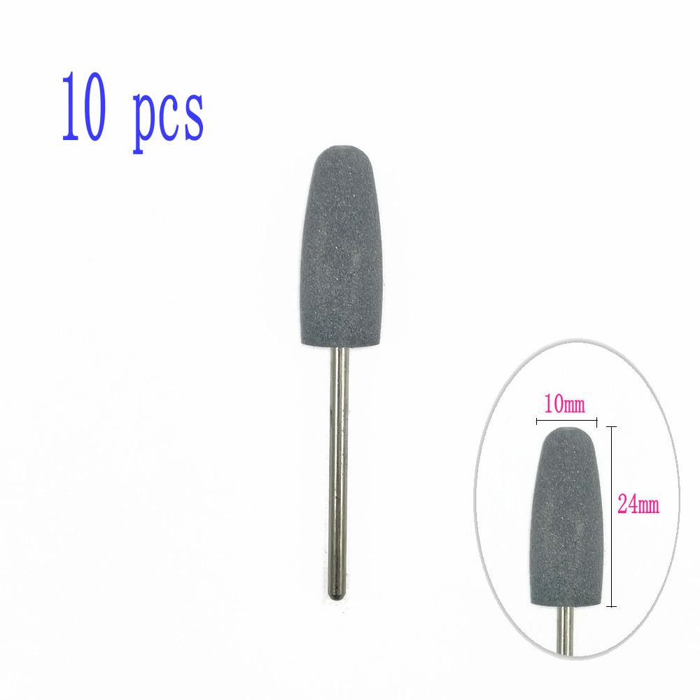 6pcs/10pcs Silicone Rubber Dental Polishing Polisher Grinders Nail Drill Bits for Electric Manicure 2.35mm Shank