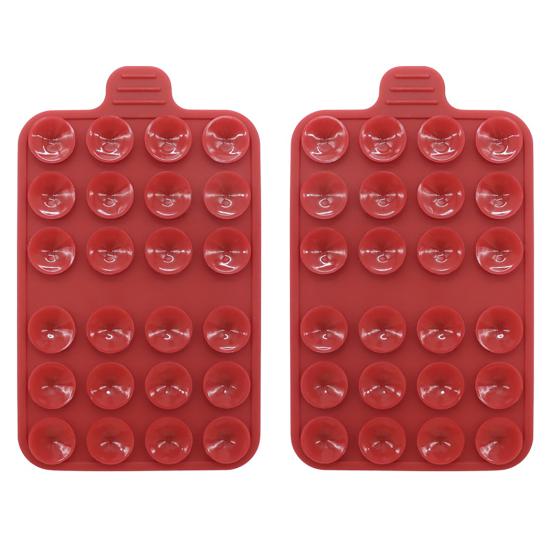 

2 упаковки силиконовых чехлов с присоской для крепления телефона, клейкая ручка для фиксации рук на зеркальных гладких поверхностях вино красного