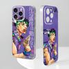 JoJo'nun Tuhaf Macerası JoJo Anime Telefon Kılıfı Yeni iPhone 16 15 14 12 13 11 Pro Max Mini X XR XS Plus İçin Siyah Silikon Şeffaf
