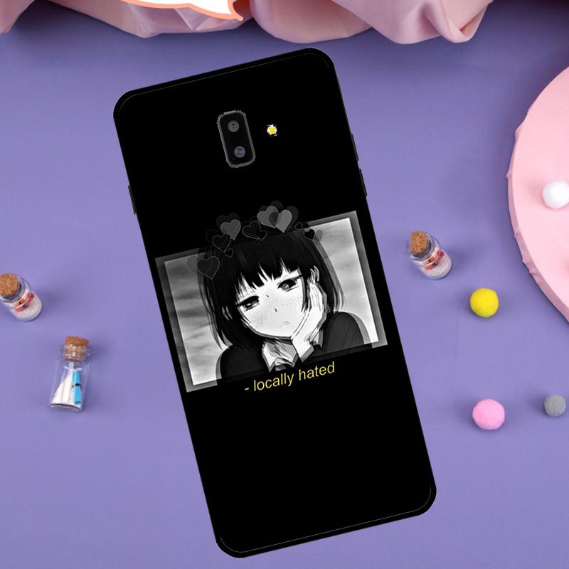 Sad Japanese Anime Aesthetic Cover For Samsung Galaxy J4 J6 2018 A7 A9 A6 A8 Plus J8 J3 J5 J7 2017 J1 A5 A3 2016 Case