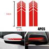 2 Pairs Red Stripe Vinyl Decal Sticker Fit For Car Rear View Side Wing Mirror