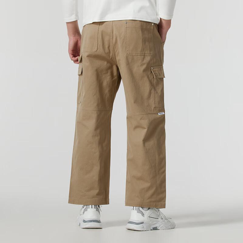 Skechers Comfortable Solid Color Straight Leg Zipper Work Casual Pants Men pants Pine L424M080-03EN