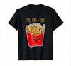 Women's Fun French Fries Design Potato Lover T-Shirt Summer Fashion Women's O-Neck Cool Top Women's Short-Sleeve