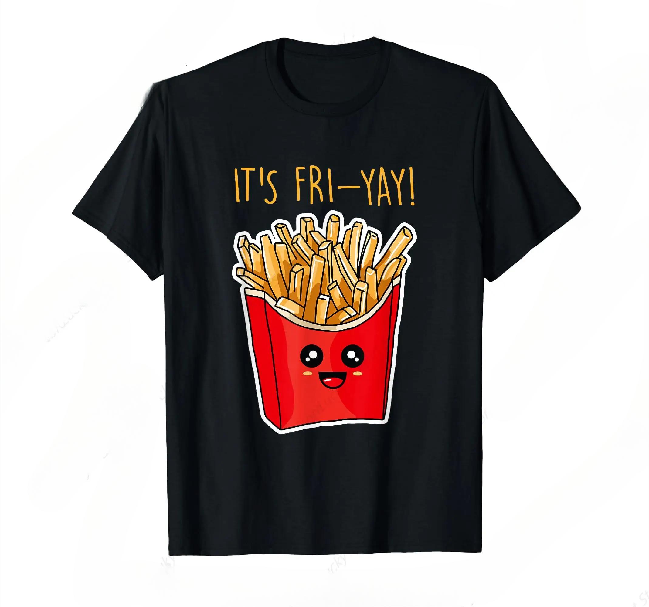 

Funny French Fries Design for Men and Women Potato Lovers T-shirt Summer Fashion Women s Clothing 3XL
