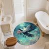 Moonlight Animals  Round Area Rug,Carpet Rug for Living Room Bedroom Sofa Playroom Decor,Non-slip Floor Mat