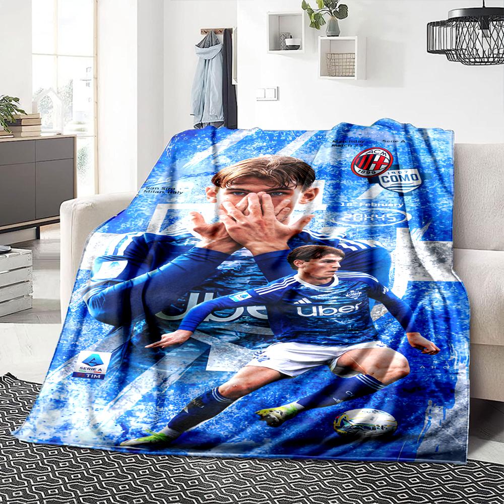 Football Player Action Blankets Flannel Printed Breathable Warm Throw Blanket for Home Office Bedspreads 0708a56