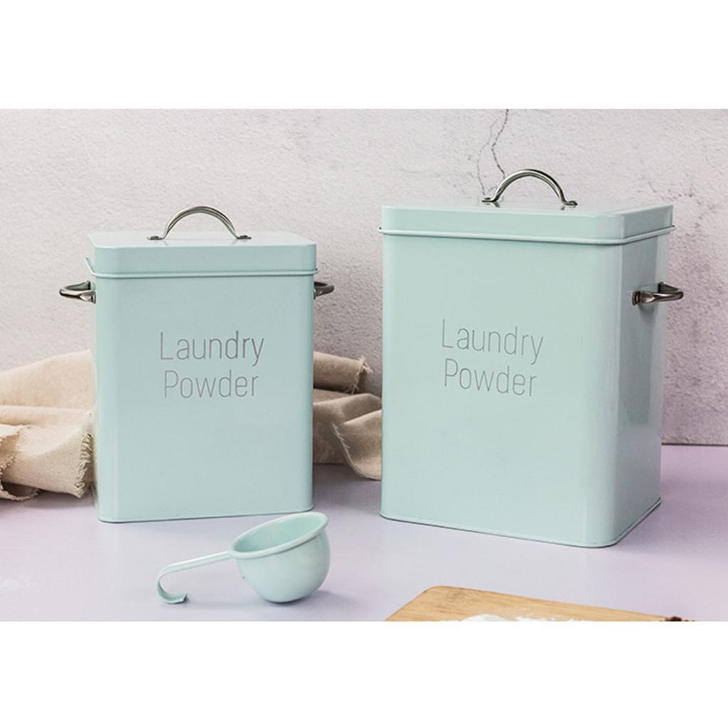 Detergent Powder Storage Organization with Scoop Washing Powder Display Canister