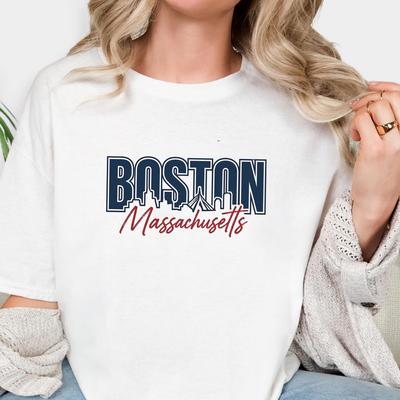 Boston Massachusetts Comfort Colors Shirt und Kinder-T-Shirt, Vintage Boston T-Shirt