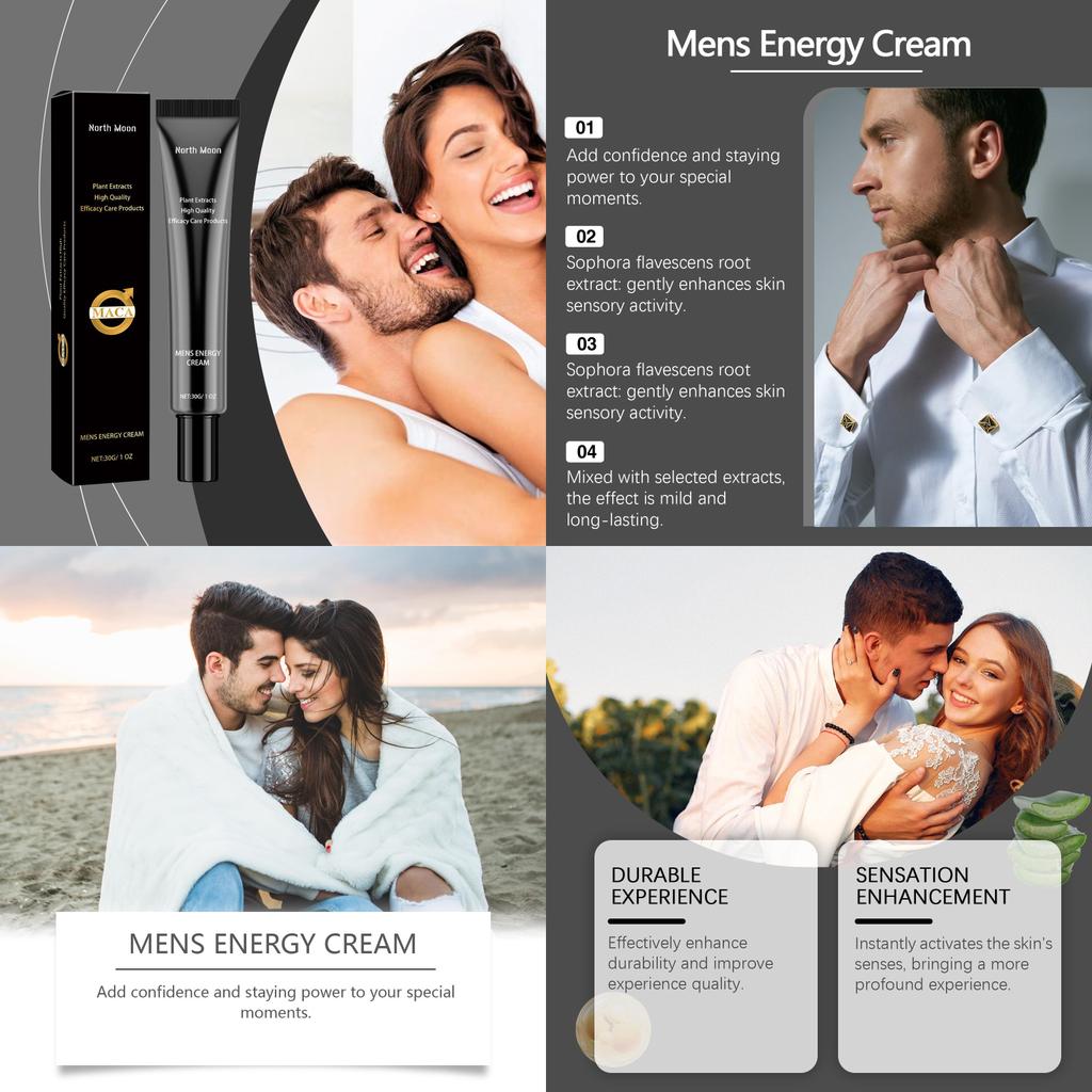 North Moon Men's Body Care Cream Gentle Moisturizing Hydrating Massage Lotion 30g