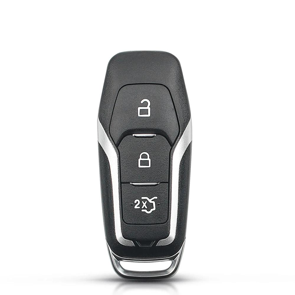 KEYYOU For 2015 2016 2017 Ford F-150 Explorer Edge Mustang Fusion Fob 3/4/5 Buttons Remote Smart Car Key Shell Case