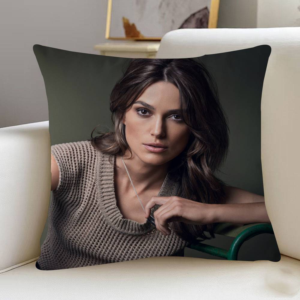 K-Keira Christina Knightley Decorative Room Aesthetics Pillow Case Home Decor Bedroom Sofa Bed Couch Pillow Cover 45x45