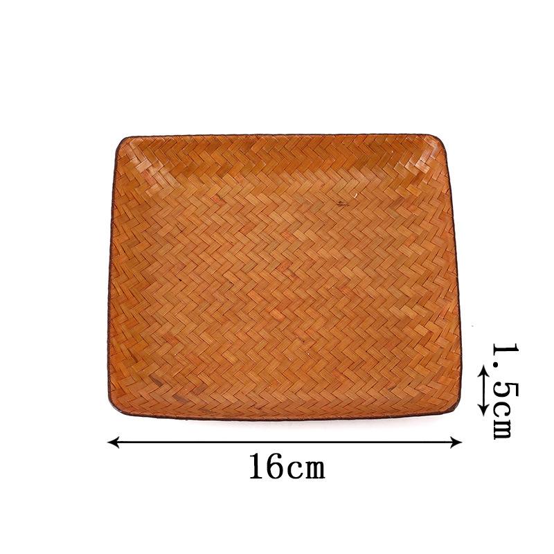 Bamboo products Handmade bamboo tea tray Dried fruit tray Rattan fruit basket Japanese pastry tray Creative tray Small plate