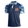Polo da uomo con stampa mimetica manica corta grafica bandiera colletto a bottoni vestibilità casual design ritirato 2026