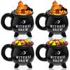 Creative Witches Brew Witch Cauldron Coffee Mug Black Ceramic Coffee Cups Halloween Tabletop Decoration For Halloween