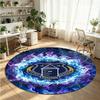 Everton Football Printed Round Crystal Velvet Rug Soft Non Slip Floor Carpet For Bedroom Holiday Gift