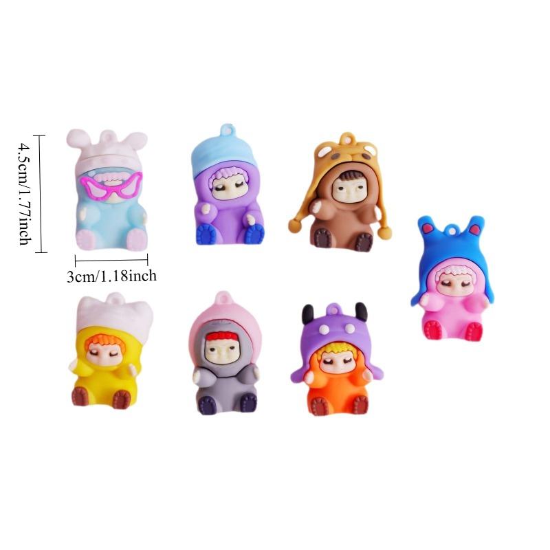 New Wakuku Party Series Keychain Trendy Interior Ornaments Handmade Pendant Cute Doll Kawaii Home Ornaments Toy Birthday Gift