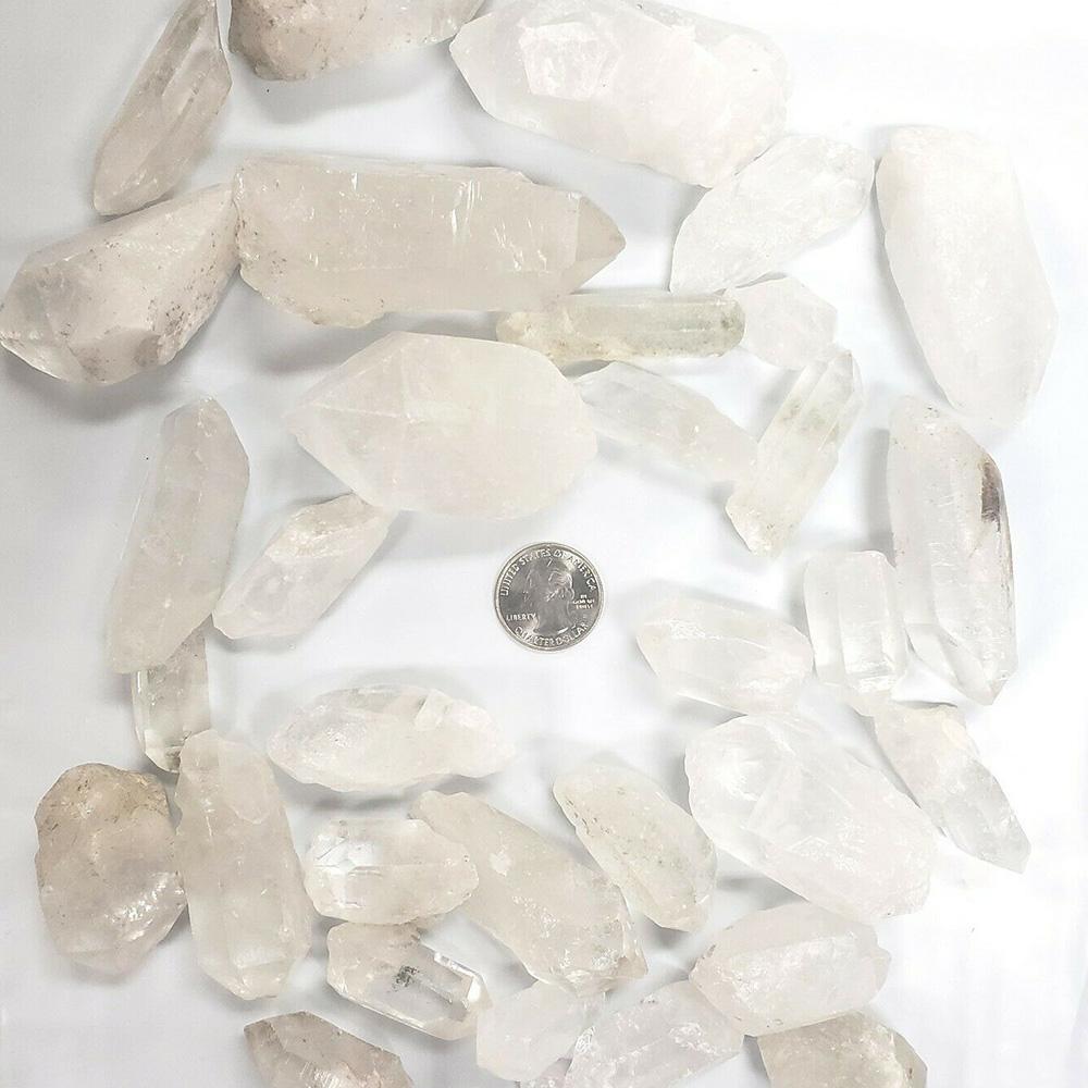 Natural White Quartz Crystal Points Column Bulk Lot Reiki Energy Healing Crystals