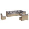 Vidaxl 10-Cz. Tuinmeubelset Met Kussens, Beige, Polyrotan