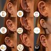 Simple European & American Style Geometric Diamond-Studded Bee Snake Ear Cuff - No Piercing Required