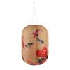Solar Powered Print Hanging Lantern Nylon Cloth Traditional Decorative Lamp Lantern Atmosphere Light New Year Holiday Decoration