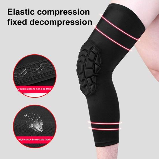 1Pc Compression Knee Pad Soft Breathable Sweat Absorption Non-Slip Basketball Football Knee Brace
