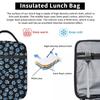 Blue Dog Paw Pattern Insulated Lunch Bag for Women Office Cooler Thermal Food Box Tote Leakproof Lunch Boxes Container