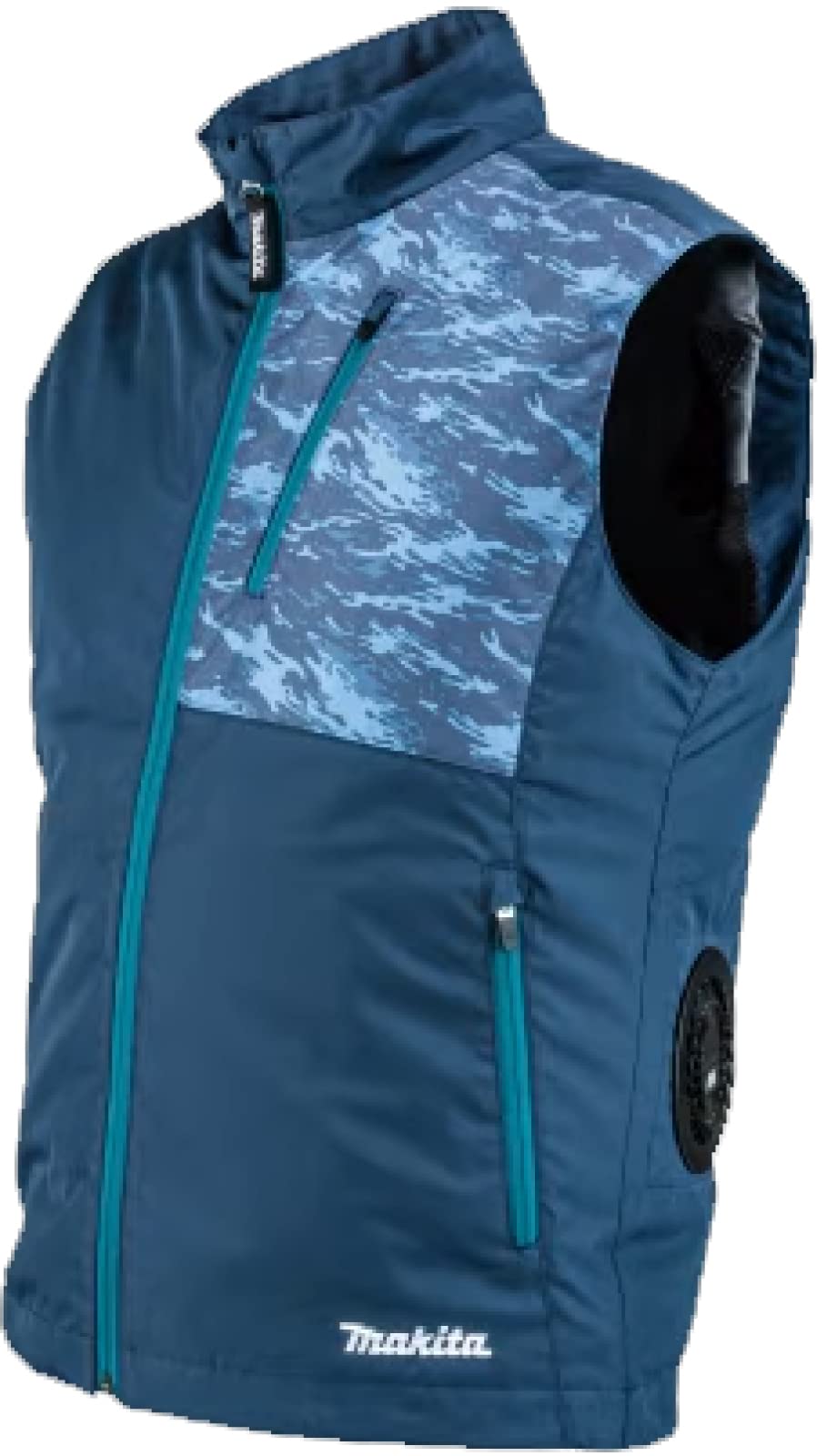 

Аккумуляторный вентилятор Makita Высоко дышащий жилет темно-синего цвета размера L, водоотталкивающая ткань, синий, (FV212DZN)