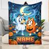 Halloween Friends Costumes Personalized Name Blanket Cozy Personalized Blanket Warmthful Decor Suitable for Living Room Bedding Office Picnics