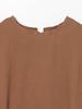 Beams Heart Twill Gauze Frill Sleeve One Size Women's S/S Blouse, Brown,