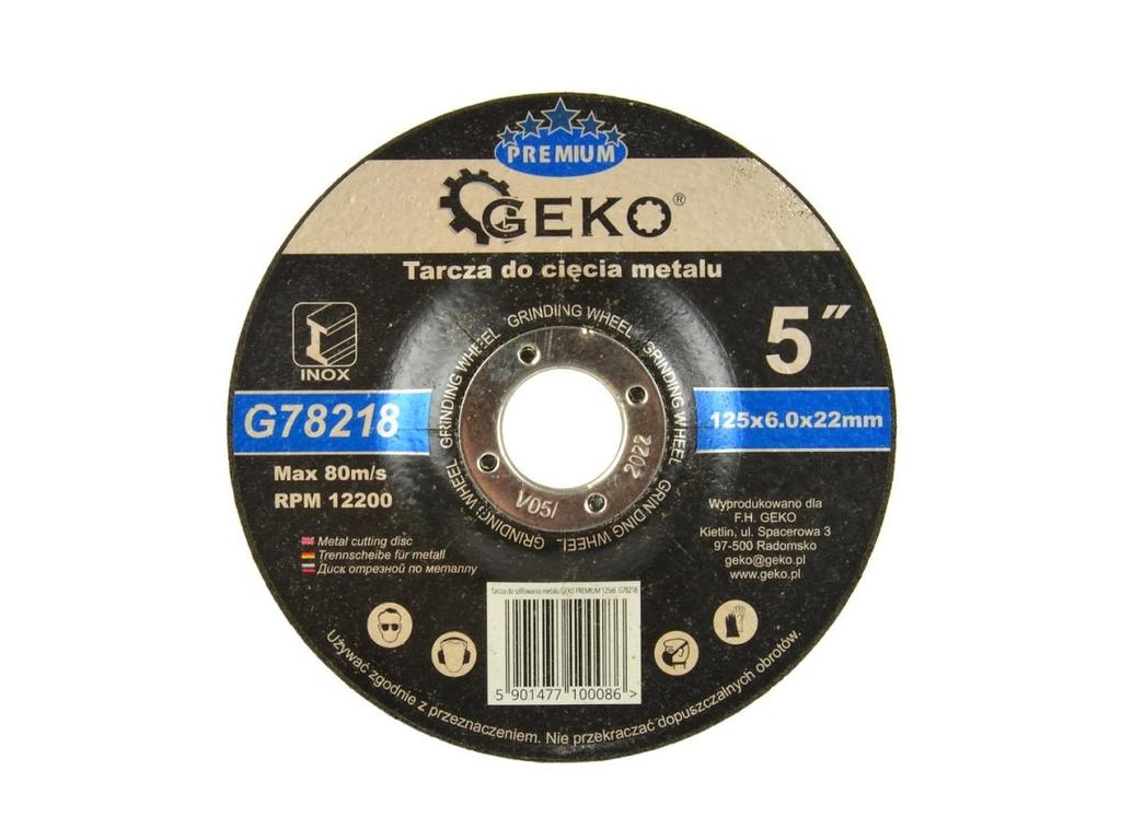 GEKO PREMIUM 125x6mm Metal Grinding Disc