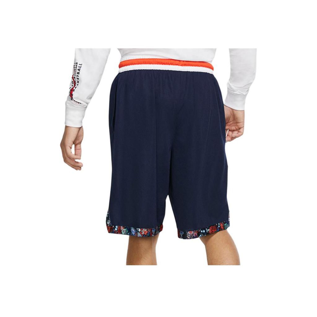 Nike Panel Logo Drawstring Straight-Leg Shorts Men Bottoms Blue BV9447-420