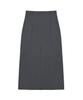 Nigaennikol Box Pleated Long Skirt_Gray