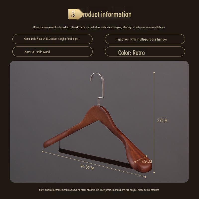 Premium Solid Wood Suit Hangers for Wedding Dresses - Wide Shoulders, No Marks or Bulging