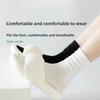 5 Pairs of Women's Socks Mid Tube Stacked Socks Solid Color Flat Bottom Casual Socks Black and White Spring and Autumn Socks