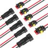 5 Sets Waterproof Wire Connectors of 2 WWire Connector,17AWG 2 Pin Connector Kit Include Male Female WWire Harness Connectors,Universal Quick