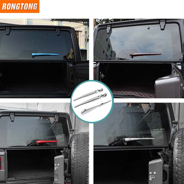 Vente Chaude Décoration Essuie-Glace Avant et Arrière Cache Lame d'Essuie-Glace Bouclier de Fenêtre Garniture pour Jeep Wrangler JL 2018+