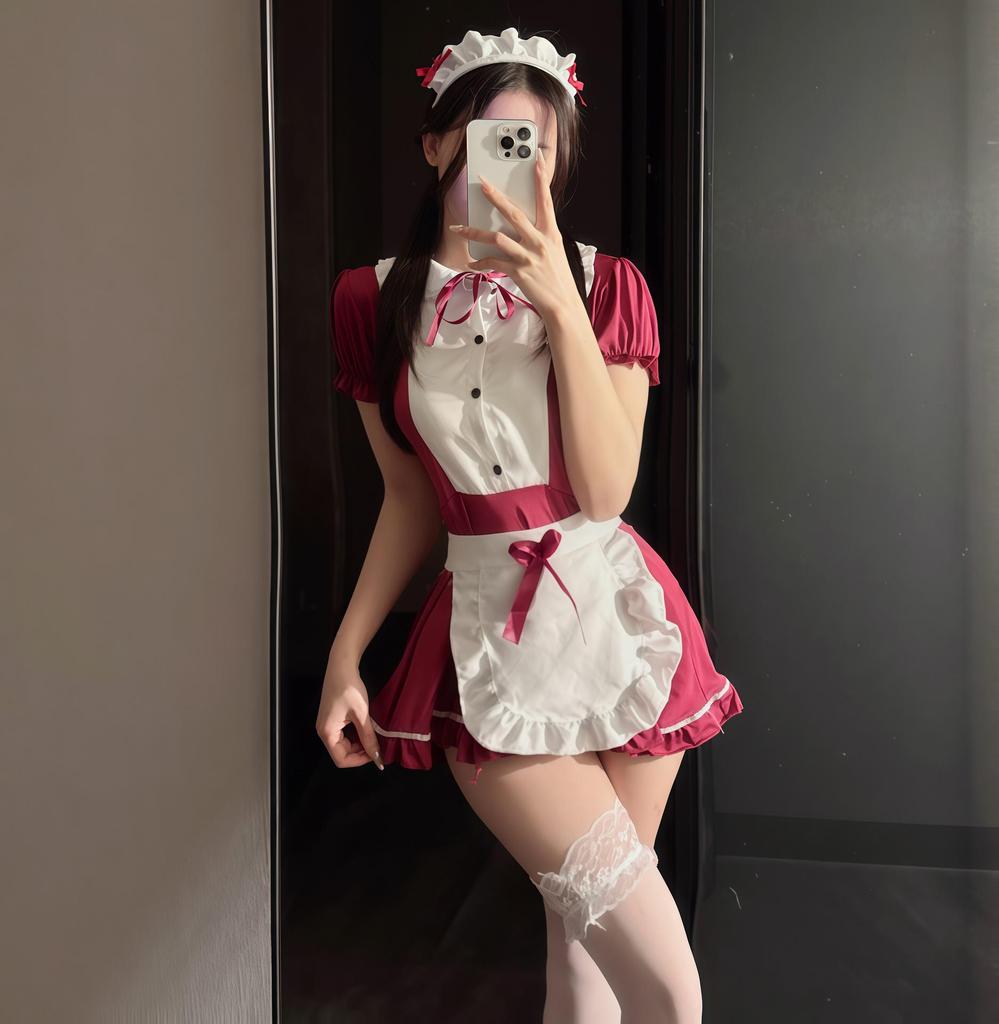Plus Size Maid Cosplay Lingerie - Passionate, Easy-Off Bedtime Flirt Set