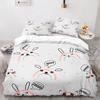 Rabbit Rainbow King Queen Duvet Cover Cartoon Animals For Children Boys Girls Easter Green Polyester Quilt Cover Bedroom Decor