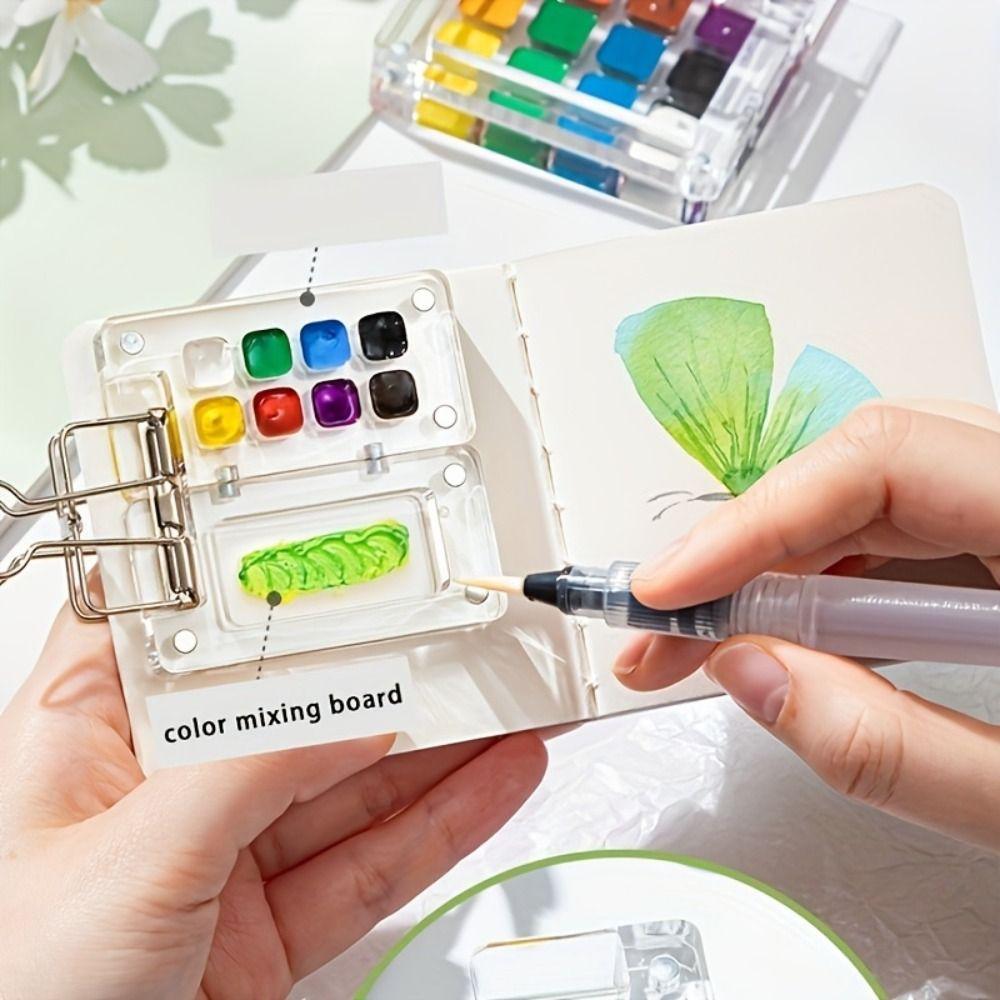 Acrylic Paint Pigment Box 8/15 Grid Empty Paint Box Art Supplies Watercolor Paint Palette  Travel