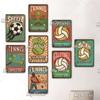 Soccer Metal Sign Vintage Plaque Tin Sign Wall Decor For Home Bar Pub Club Plate Crafts Art Poster Gift Sport Tennis Poster
