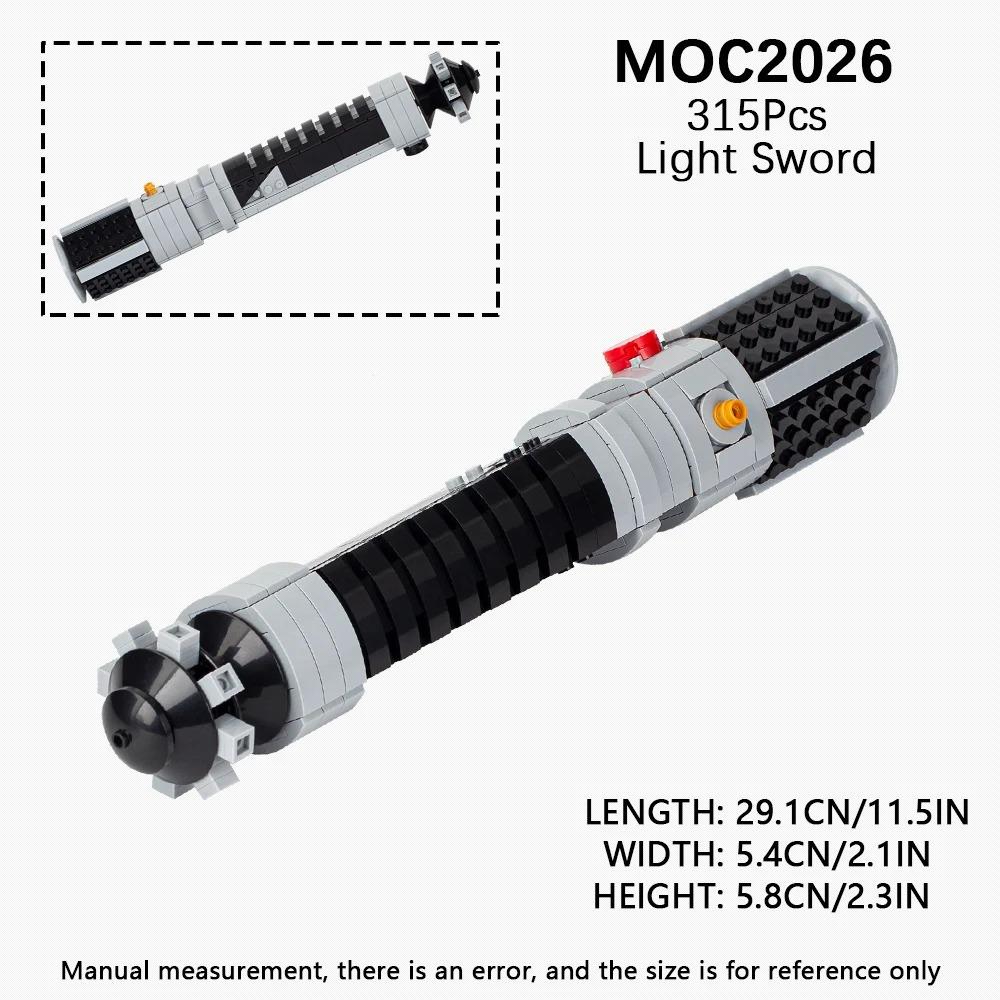MOOXI Lightsaber MOC Bricks Set Dueling Blaster Laser Movie Space Wars Light Sword Hilt DIY Building Block Weapon Kids Toys Gift