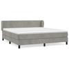 3127385 vidaXL Divan Bed and Mattress Light Grey 180x200cm Velvet